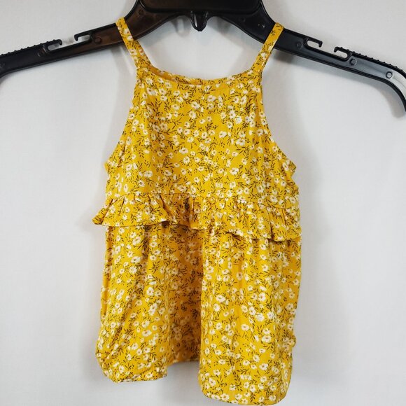 2 Piece Set Floral Print Ruffle Tiered Cami & Eyelet Bubble Shorts Sz 18-24 - Picture 1 of 11